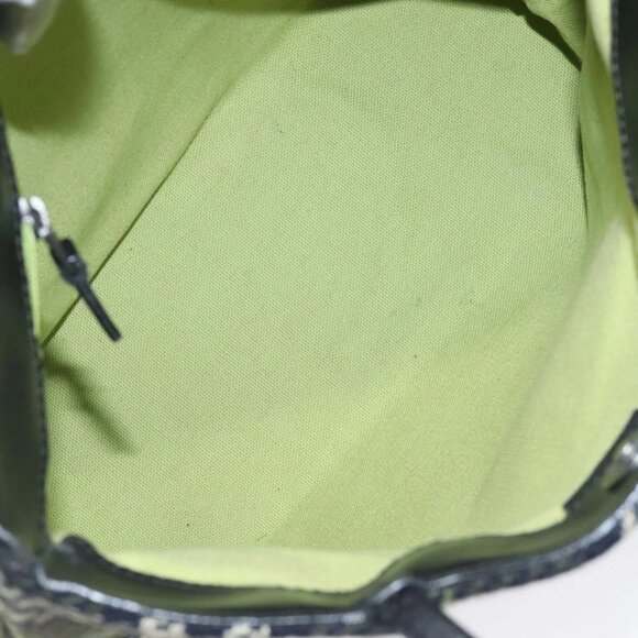 BURBERRY Nova Check Hand Bag Wool Green Black Auth BD1322 - Picture 14 of 16